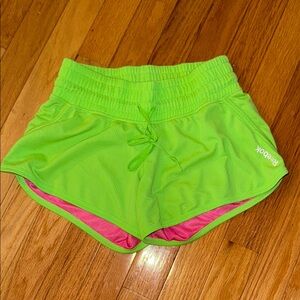 Reebok XS Women's Green and Pink Athletic Shorts
